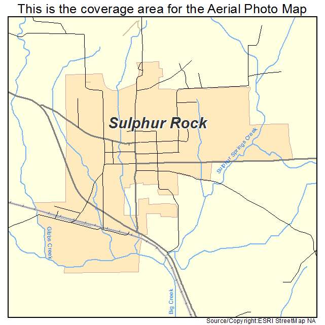 Sulphur Rock, AR location map 