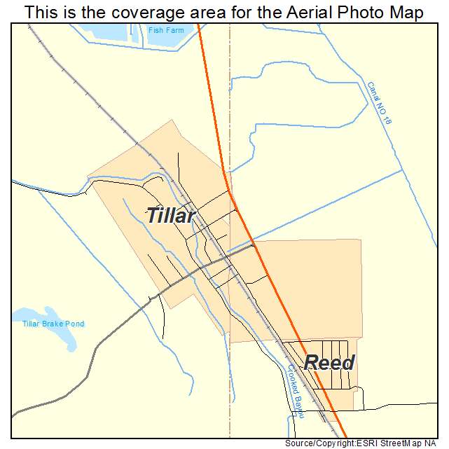 Tillar, AR location map 