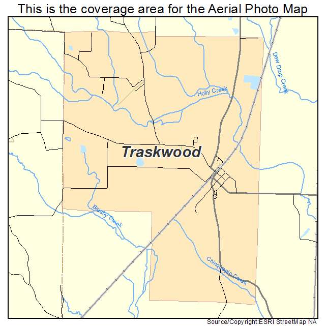 Traskwood, AR location map 