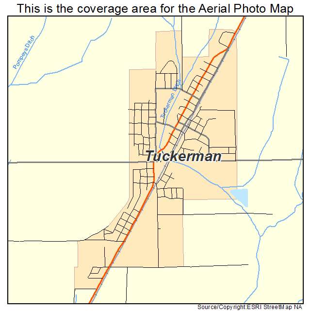 Tuckerman, AR location map 