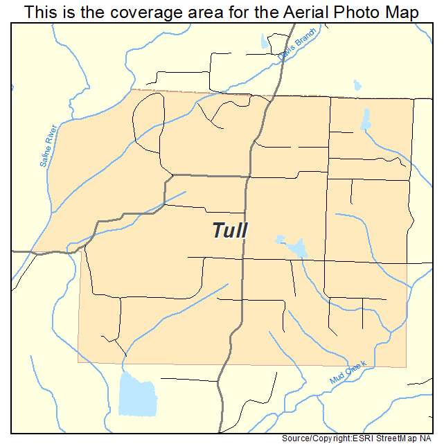 Tull, AR location map 