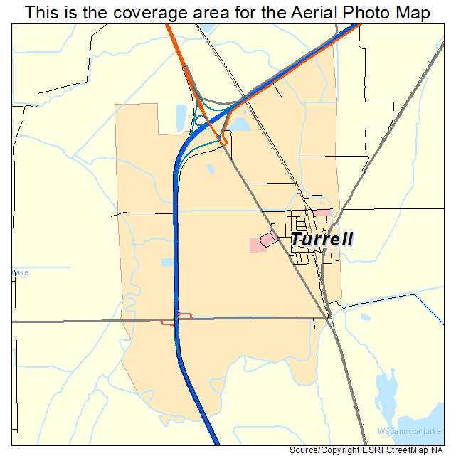 Turrell, AR location map 