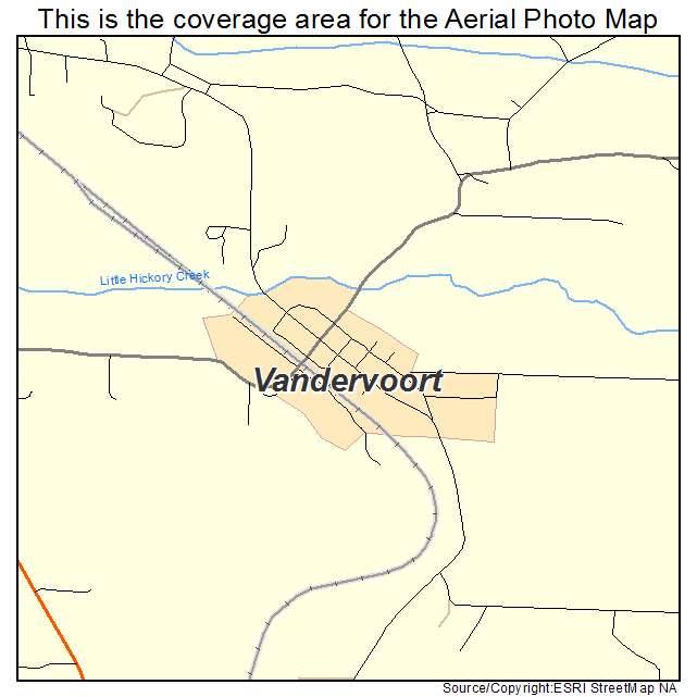 Vandervoort, AR location map 