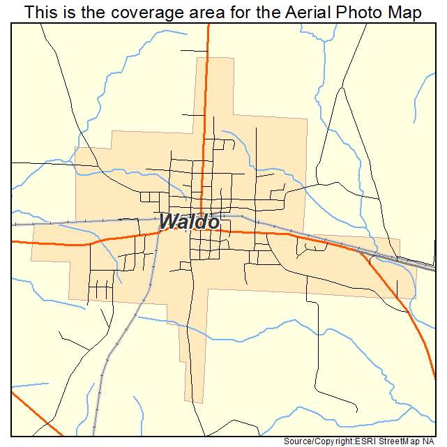 Waldo, AR location map 