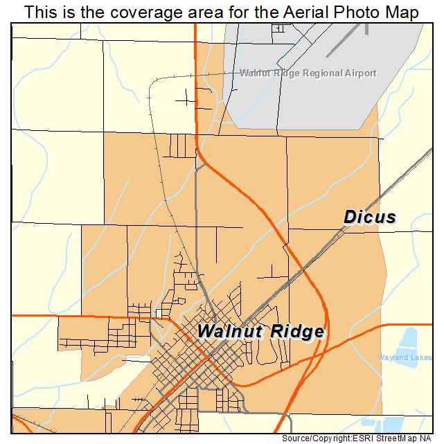 Walnut Ridge, AR location map 