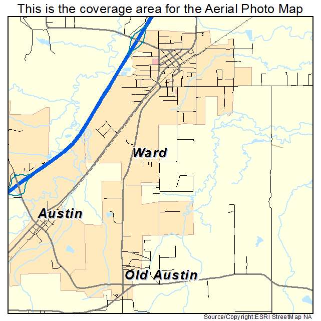Ward, AR location map 