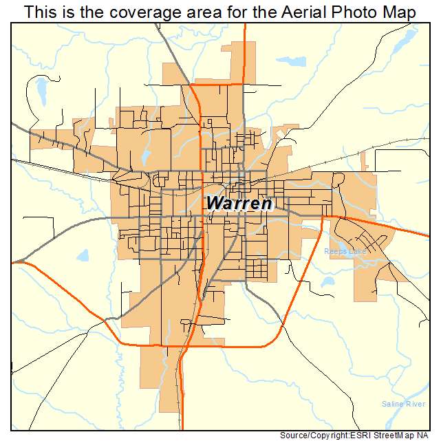 Warren, AR location map 