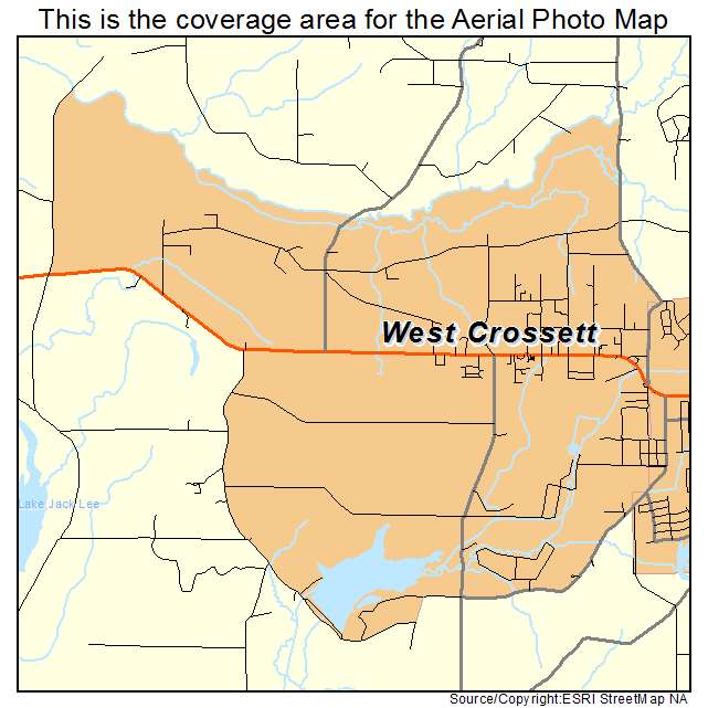 West Crossett, AR location map 