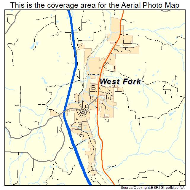 West Fork, AR location map 