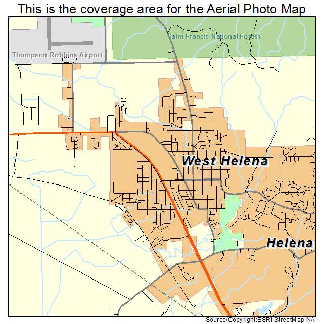 West Helena, AR location map 