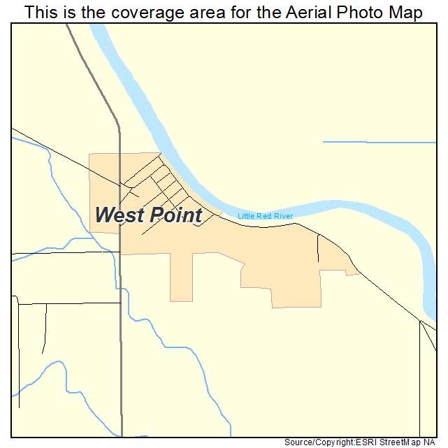West Point, AR location map 
