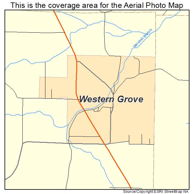 Western Grove, AR location map 