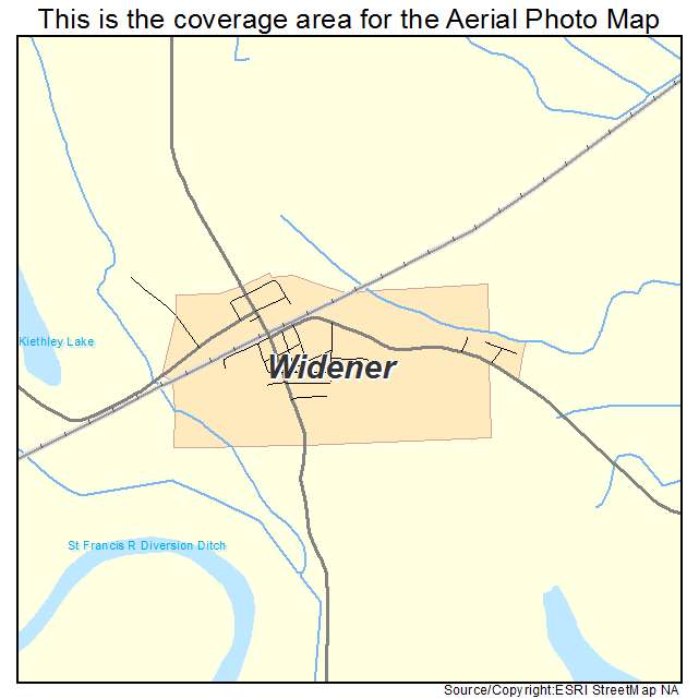 Widener, AR location map 