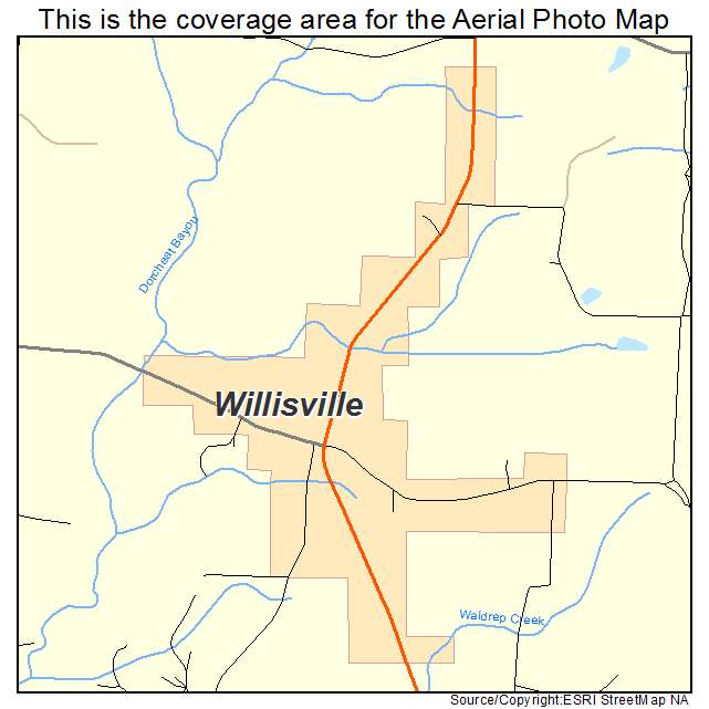 Willisville, AR location map 