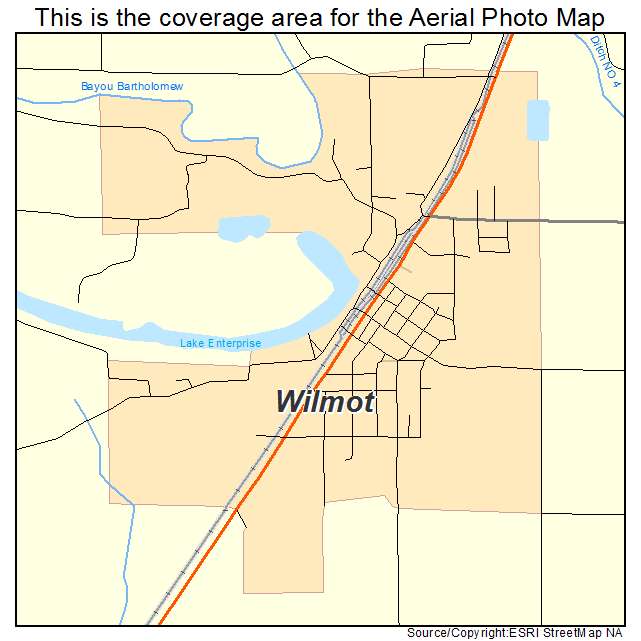Wilmot, AR location map 