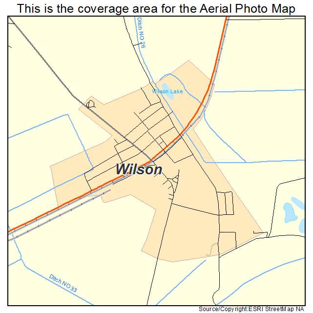 Wilson, AR location map 