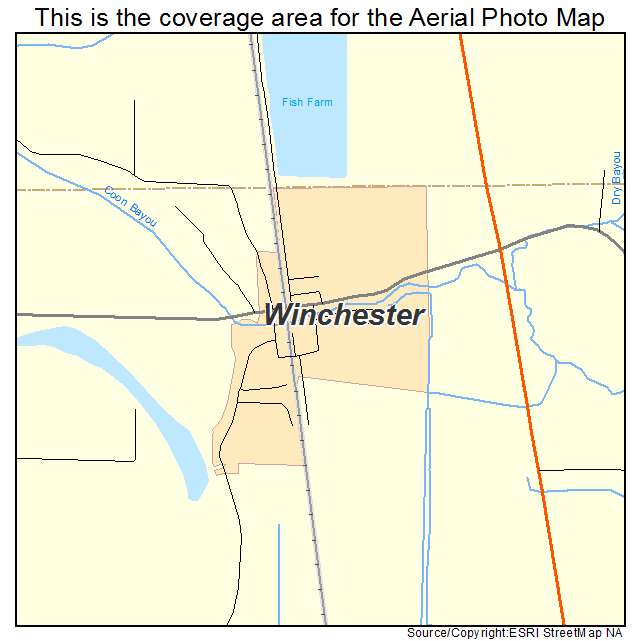 Winchester, AR location map 