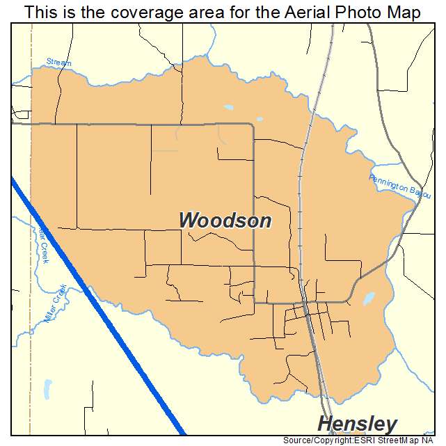 Woodson, AR location map 
