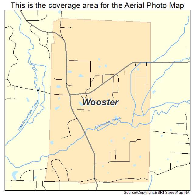 Wooster, AR location map 