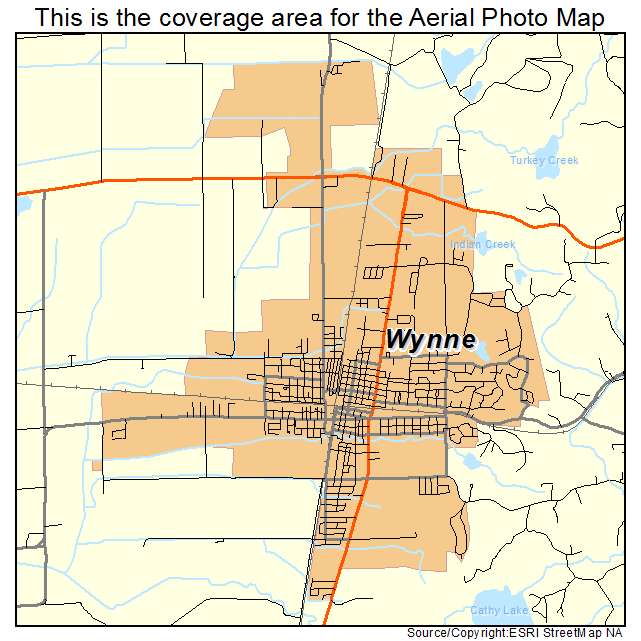 Wynne, AR location map 