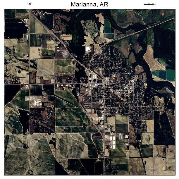 Aerial Photography Map of Marianna, AR Arkansas