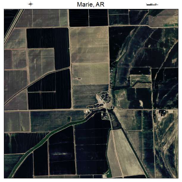 Marie, AR air photo map