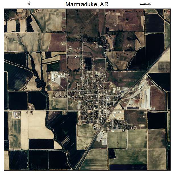 Marmaduke, AR air photo map