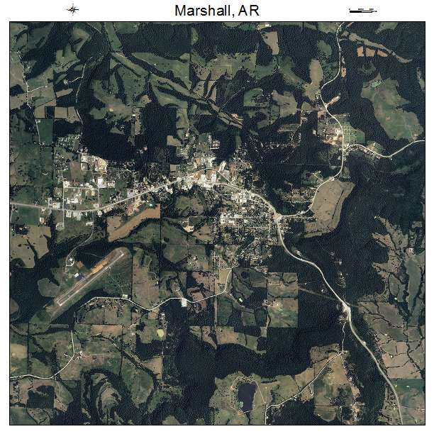 Marshall, AR air photo map