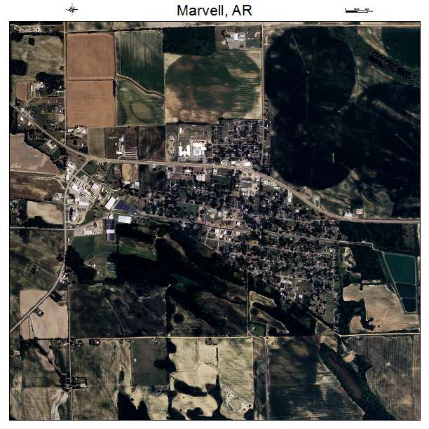 Marvell, AR air photo map