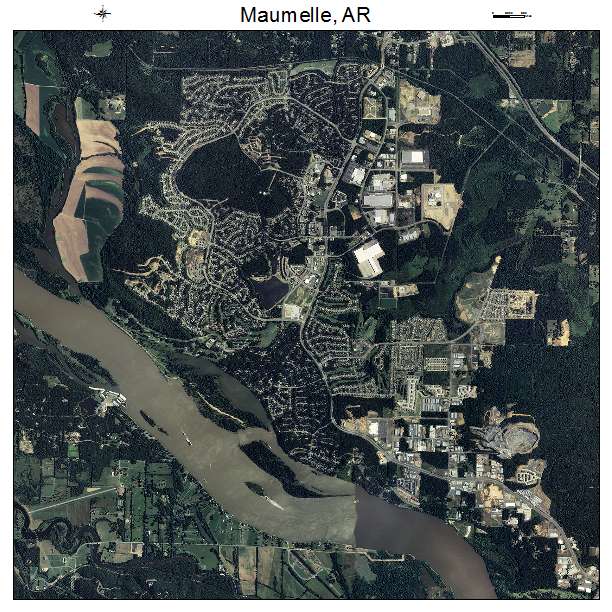 Maumelle, AR air photo map
