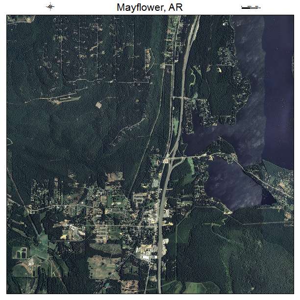 Mayflower, AR air photo map