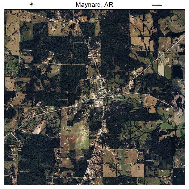 Maynard, AR air photo map