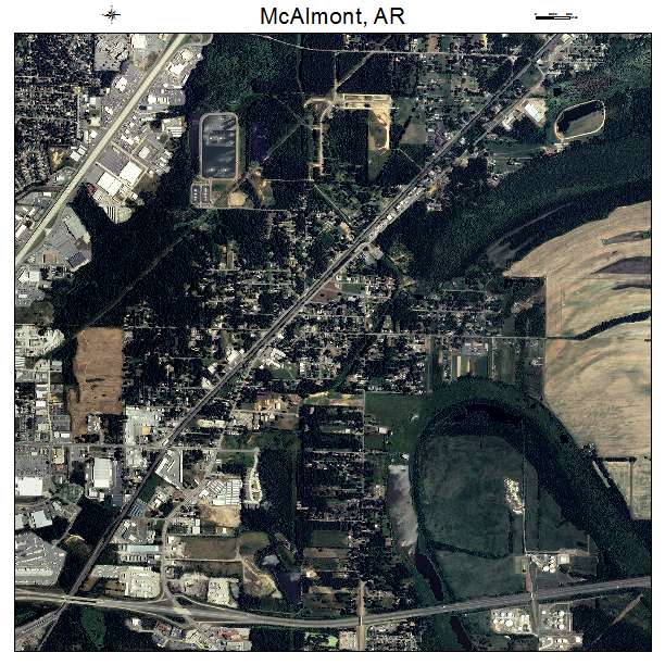 McAlmont, AR air photo map