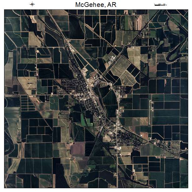 McGehee, AR air photo map