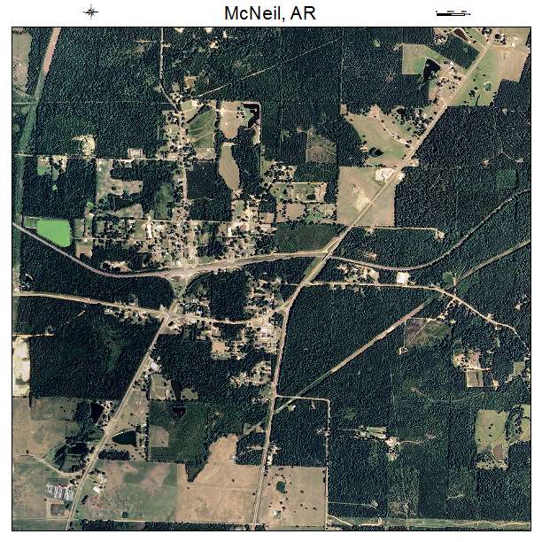 McNeil, AR air photo map