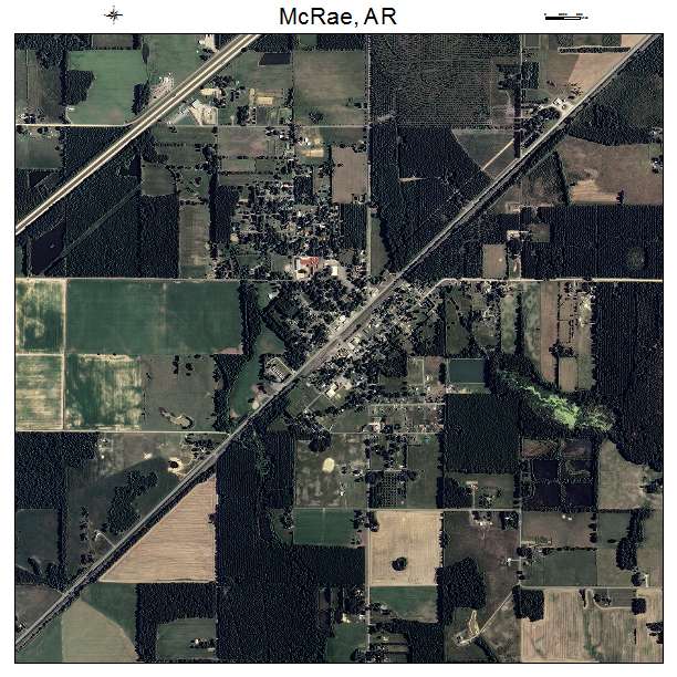 McRae, AR air photo map