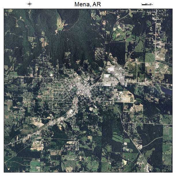 Mena, AR air photo map