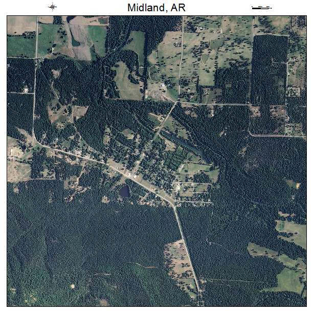 Midland, AR air photo map