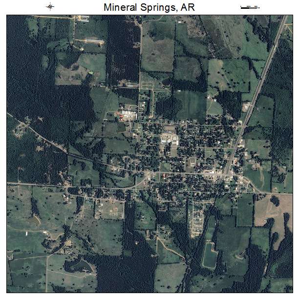 Mineral Springs, AR air photo map