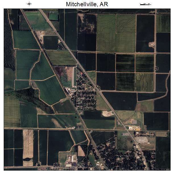 Mitchellville, AR air photo map