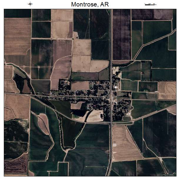 Montrose, AR air photo map