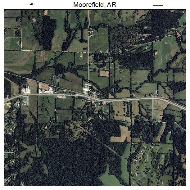 Moorefield, AR air photo map