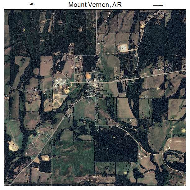 Mount Vernon, AR air photo map