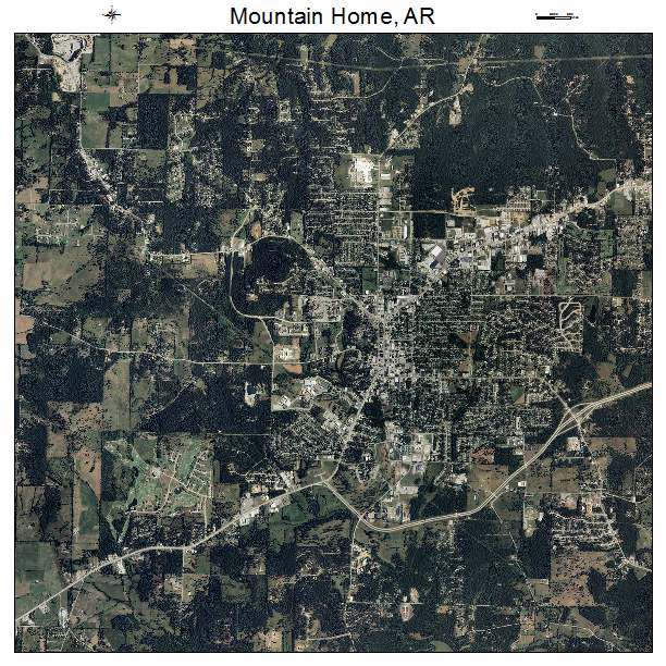 Mountain Home, AR air photo map