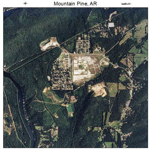 Mountain Pine, AR air photo map