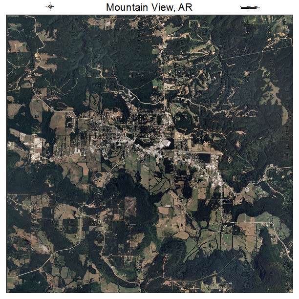 Mountain View, AR air photo map