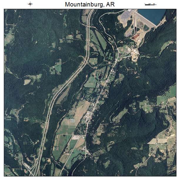 Mountainburg, AR air photo map