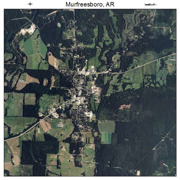 Murfreesboro, AR air photo map