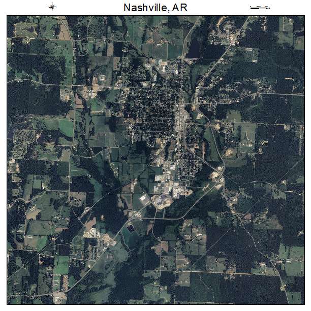 Nashville, AR air photo map