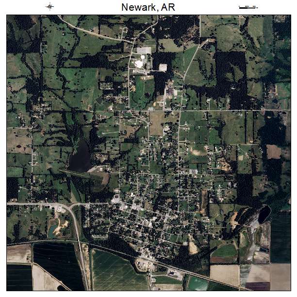 Newark, AR air photo map